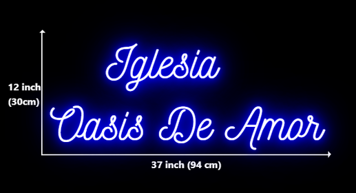Click to view full size Custom Neon for Mario Santos Business Neons