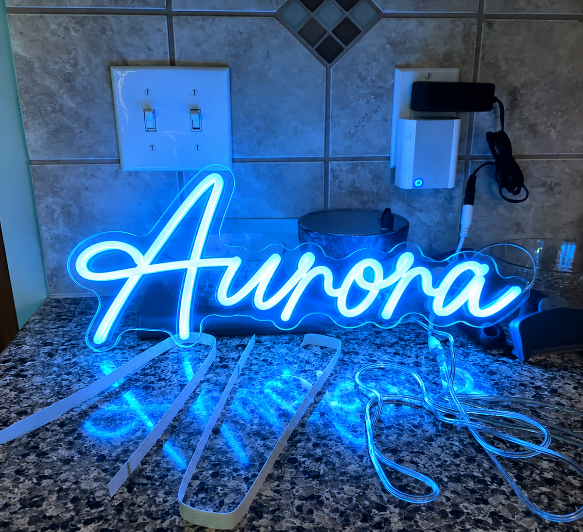 Click to view full size Custom Sign for Isaac Marshall Business Neons