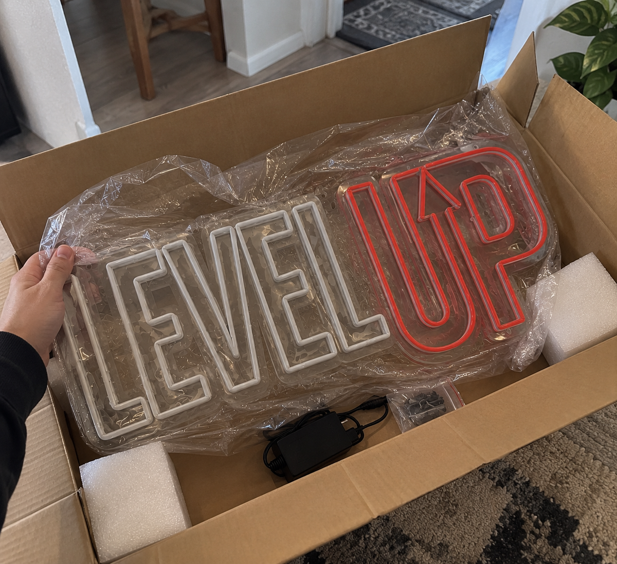 Click to view full size Custom sign for Logan Peterson Business Neons