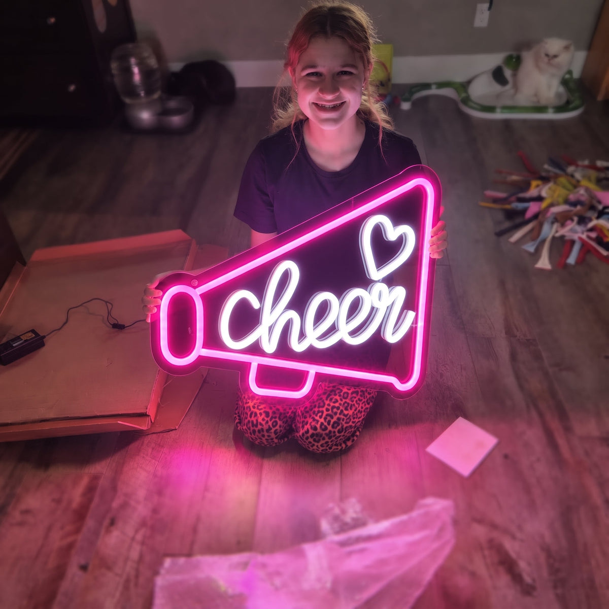 Click to view full size Custom Sign for Jasmine Richards Business Neons