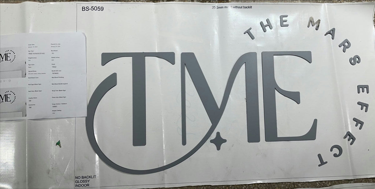 Click to view full size Custom Business Sign for minked bymars Business Neons