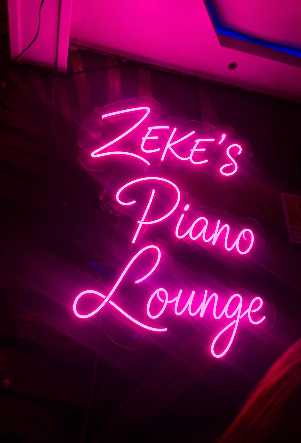 Click to view full size Custom Sign For Oscar Wood Business Neons