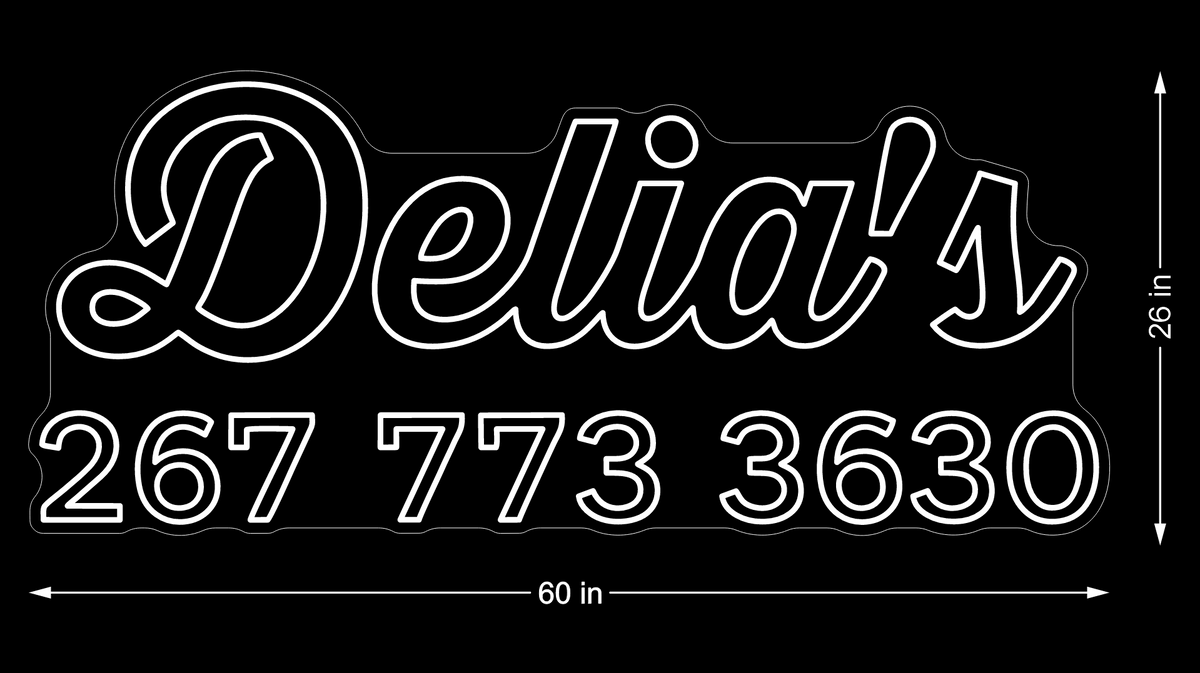 Click to view full size Custom Neon Sign for David Williams Business Neons