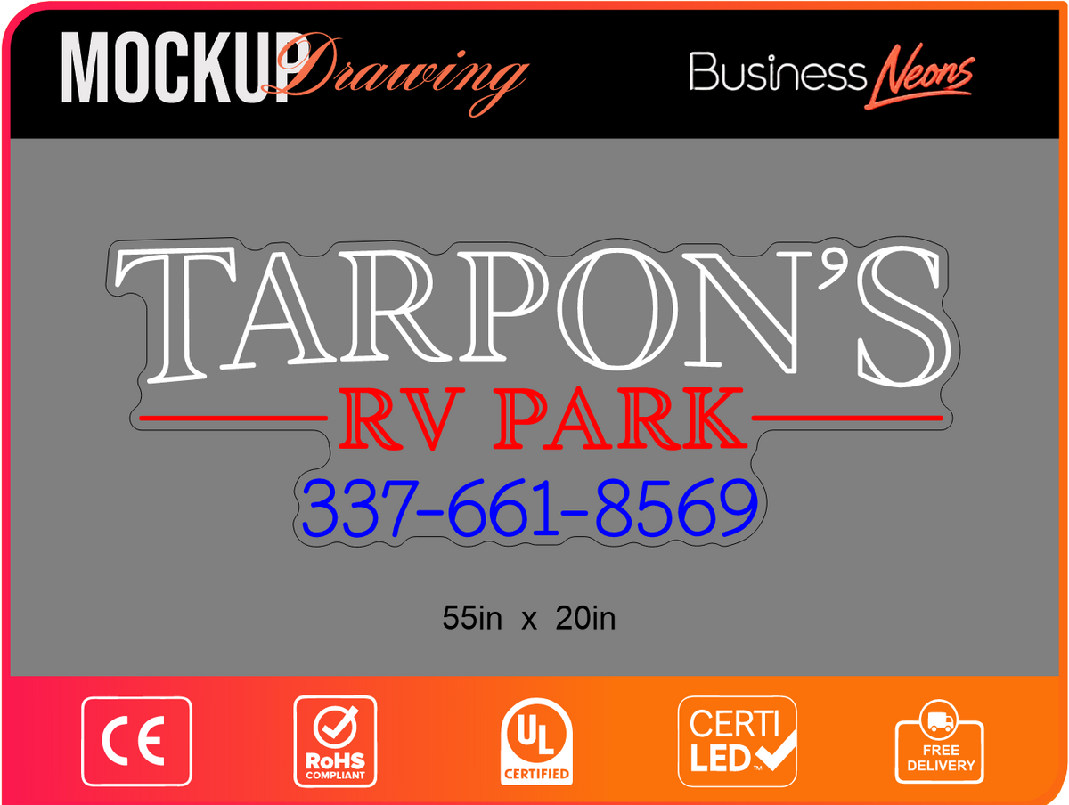 Click to view full size Custom Neon sign for Scott Trahan Business Neons