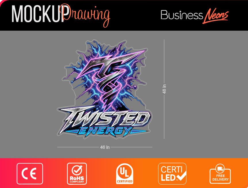 Click to view full size Custom LED Neon for David Hodge Business Neons