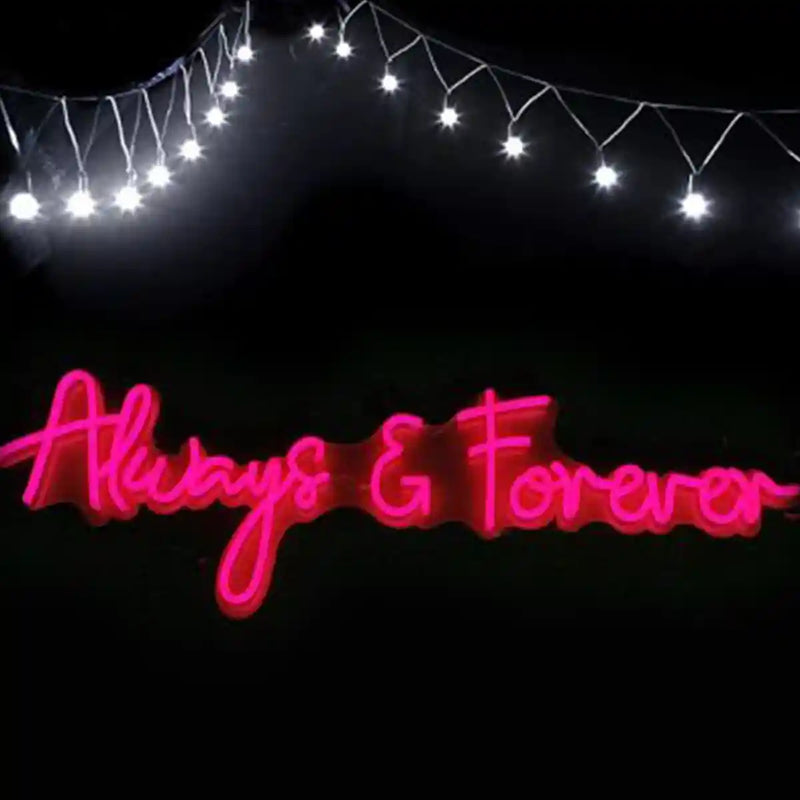 Always and Forever Wedding Neon Sign