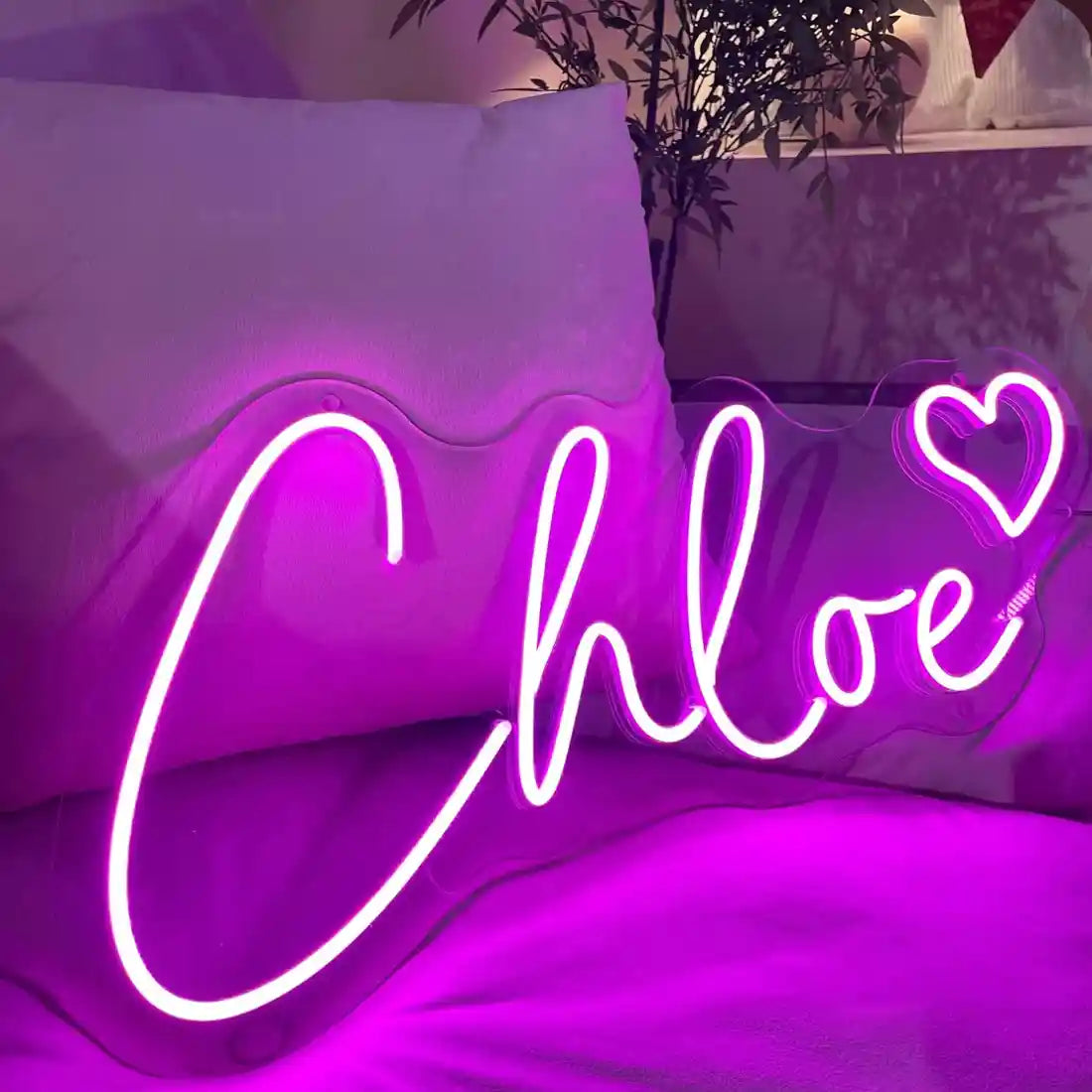 Click to view full size Chloe Name Neon Sign - Personalize Your Space with a Custom Touch - from manhattonneons.com.
