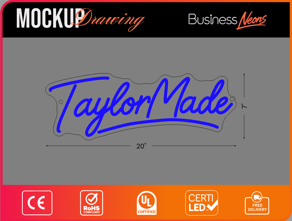 Click to view full size Custom LED Neon for Walter H Taylor Business Neons