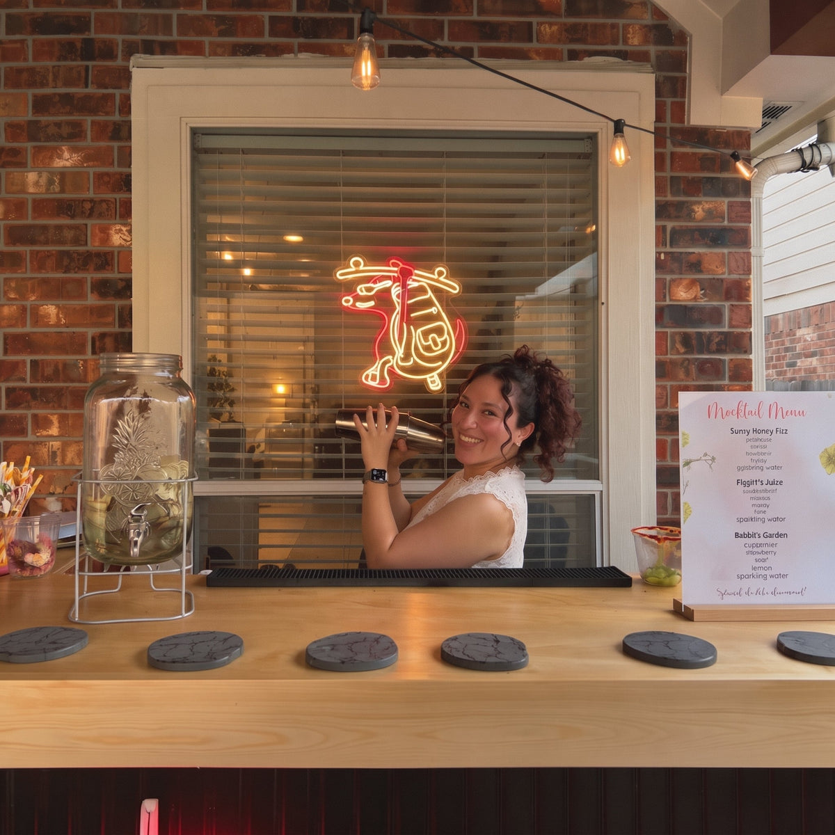 Click to view full size Custom Sign For Aaron Perry Business Neons