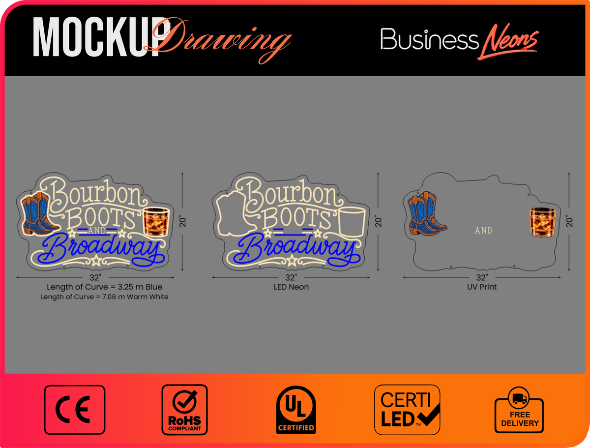 Click to view full size Custom LED Neon Sign for Lacie Gravois Business Neons