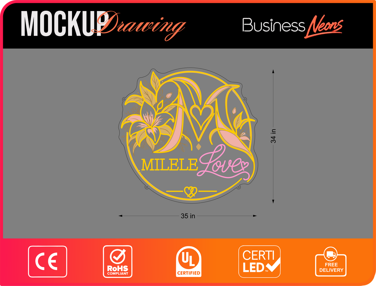 Click to view full size Custom LED Neon for Katia Jones Business Neons
