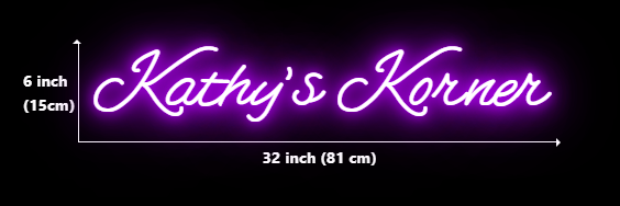 Click to view full size Custom Neon for Kathy Bell Business Neons