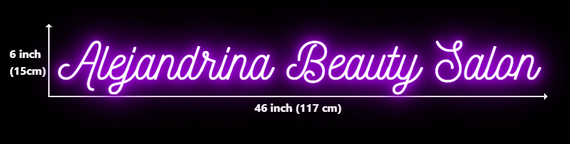 Click to view full size Custom Neon for Alejandrina Alejandrina Business Neons