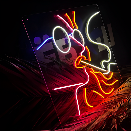 "Woman Smoking" Neon Sign Business Neons