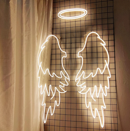 Angel Wings Neon Sign | Illuminate Your Space with Heavenly Elegance Business Neons