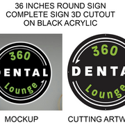Custom business sign for RJ Doshi Business Neons