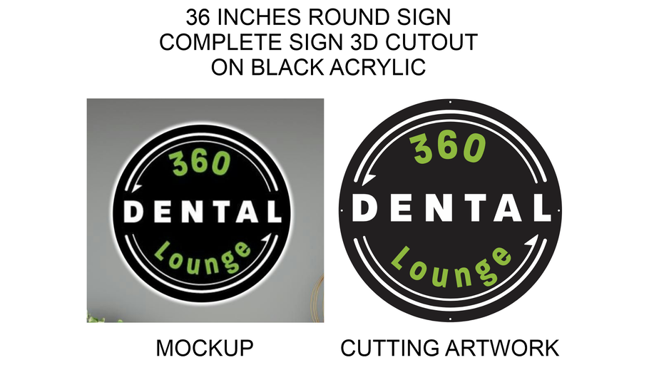Custom business sign for RJ Doshi Business Neons