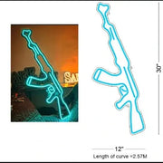 AK-47 Neon Sign - Illuminate Your Space with Bulletproof Style ManhattanNeons