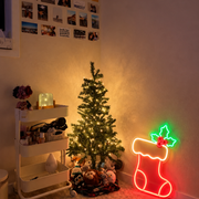 Christmas Stocking Neon Sign | Festive LED Holiday Light Business Neons