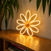 Daisy Flower LED Neon Sign | Floral Room Decor Business Neons