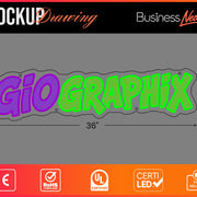 Custom LED Neon Sign for Gio Business Neons