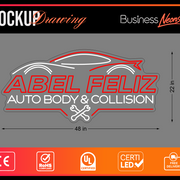 Custom LED Neon Sign for Jose Abel Feliz Mancebo Business Neons