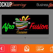 Updated custom sign for Moussa Diawara Business Neons