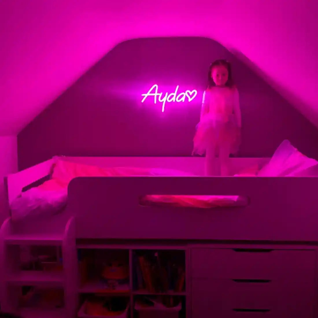 Ayda Name Neon Sign - from manhattonneons.com. A personalized glow to light up your space.