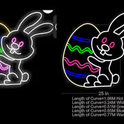 Hop into Delight - Easter Egg Bunny Neon Extravaganza - ManhattanNeons