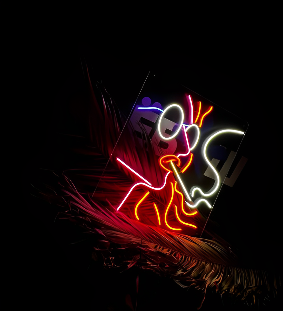"Woman Smoking" Neon Sign Business Neons