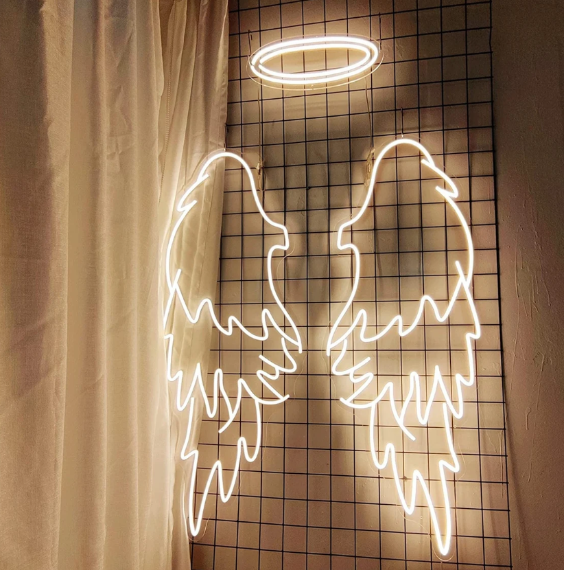 Angel Wings Neon Sign | Illuminate Your Space With Heavenly Elegance –  Business Neons