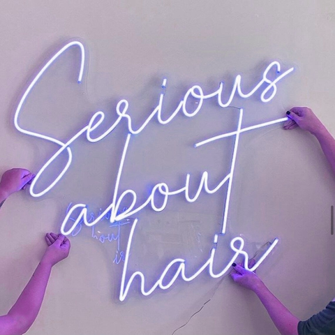 Serious About Hair neon sign Business Neons