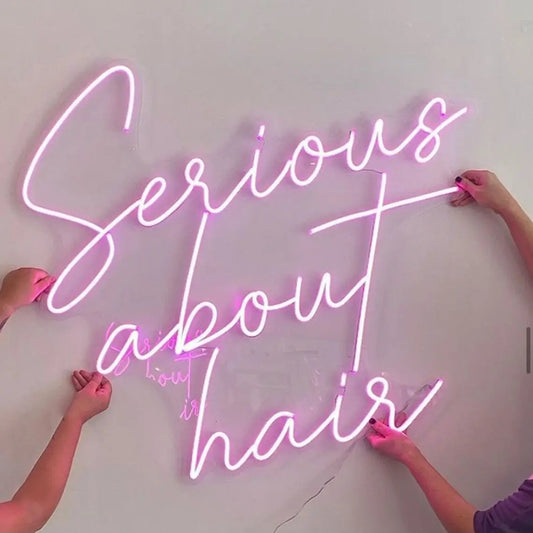 Serious About Hair neon sign Business Neons