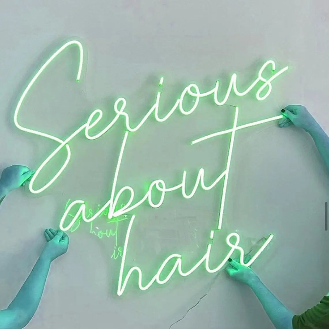 Serious About Hair neon sign Business Neons