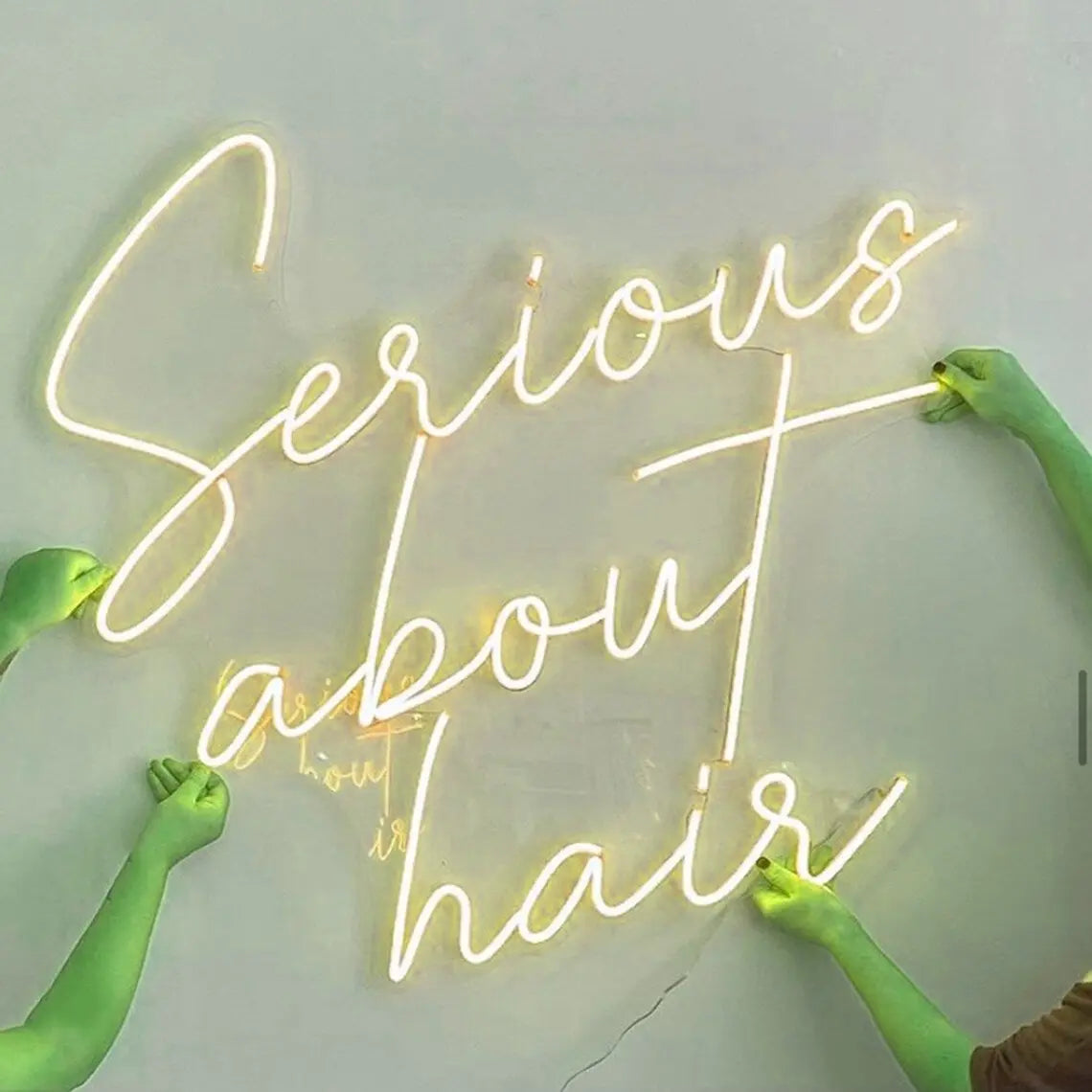 Serious About Hair neon sign Business Neons